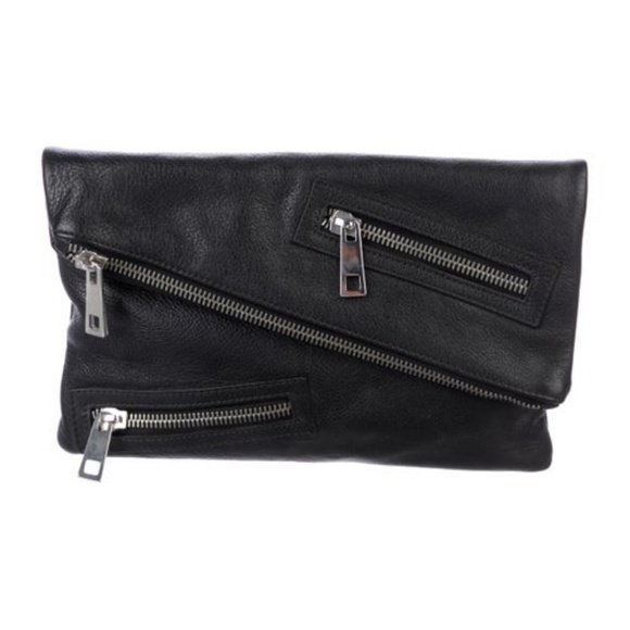 Sandro Handbags - Sandro Fold Over Zipper Clutch